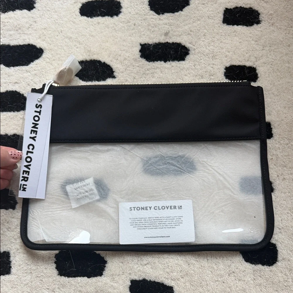 Stoney Clover Clear Black Trim Needle‎ Point Pouch